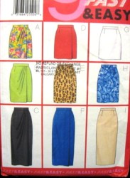 5015 BUTTERICK  9 EZ SEMI-FIT SKIRTS 3 LENGTHS, OVERLAY PATTERN 6-10  UNCUT