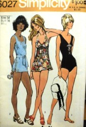5027 72 1 PC LACED/HALTER, 2 PC BATHING SUIT PATTERN 14 36