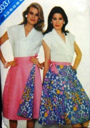 5037 REVERSIBLE FLARE WRAP SKIRT,SS BLOUSE PATTERN 8-18