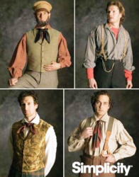 5037 SIMPLICITY CIVIL WAR MALE VEST, SUSPENDERS, CAP COSTUME PATTERN 38-52''