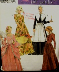 9713 5041/ 42 9708 9809 SIMPLICITY MS/ GIRL PURITAN,18,19 CENTENNIAL GOWN PATTERN 4-20