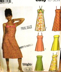 5052 STRAPPY/STRAPLESS DRESSES LENGTHS PATTERN 12-20