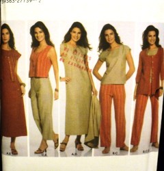 5070 Simplicity SS DRESS, TOP LENGTHS,  PANTS, JACKET, VEST PATTERN 10-18, or 20-28W choice uncut 