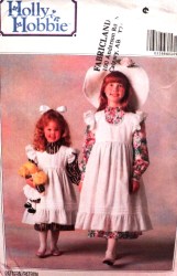 5077 HOLLY HOBBIE GIRLS PINAFORE, DRESS,DOLL DRESS PATTERN 2-6