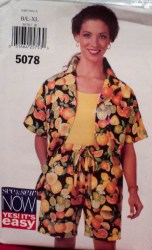 5078 SO EZ BOXY SS SHIRT,TANK TOP,WIDE SHORTS PATTERN L-XL