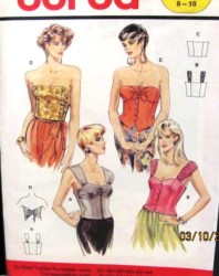 5080 SASSY STRAPPY/STRAPLESS BRA BUSTIER CORSET TOP PATTERN 8-18