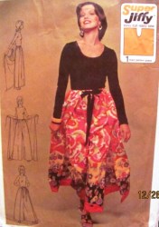 5082 JIFFY ONE PIECE WRAP AND TIE LONGER PANTSKIRT PATTERN SM-LG