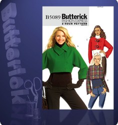 5089 EZ UNLINED CROPPED BOXY DOLMAN JACKET PATTERN 8-14,16-22