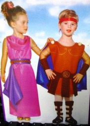 5109 KID 2-6X  ROMAN/ GREEK GLADTR CAPE, CLEO COSTUME PATTERN