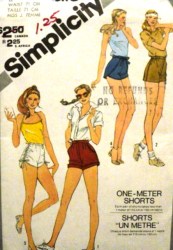 5110  SIMPLICITY 1 METER SHORT SHORTS WRAP OR NOT 81 PATTERN 8, 10,12,14 CHOICE