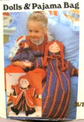5112 BUTTERICK 70S PAJAMA/ SLEEPING BAG, BRAIDS DOLL 9-21'' PATTERN UNCUT
