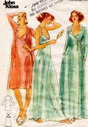 5120 JOHN KLOSS JERSEY V NECK NIGHTGOWN, ROBE LENGTHS PATTERN 8