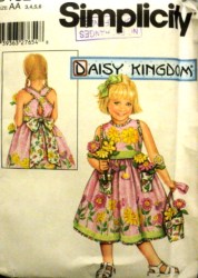 5132 DK GIRLS X-BACK TIED SUNDRESS, PURSE PATTERN 3-6, 5-8