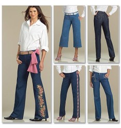 5142 MCCALLS BACK YOKE JEANS LO RISE BOOT/ CROP PATTERN 10-16-14-20; 20-26