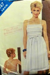 5147 70S FLARE STRAPPY BACK STRAP TIED SUN DRESS PATTERN 6-10