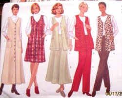 5149 EZ VEST,JUMPER LENGTHS,FLARE SKIRT,PANTS PATTERN 8-24 3 SZS