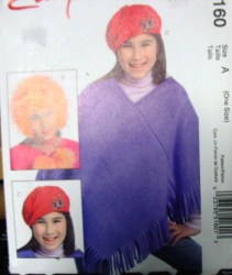5160 GIRLS FLEECE PONCHO, HAT STYLES PATTERN 7-16