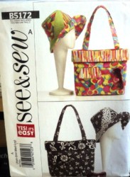 5597 5172 2 TOTE/PURSES,BRIM SUN HAT PATTERNS XS-LG