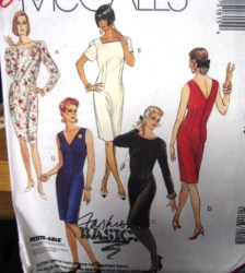 5181 MCCALLS 1991 FIT SLEEVES OR NOT CHEMISE DRESS PATTERN 16 UNCUT