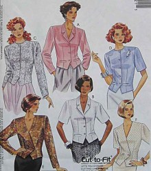 5182 EZ SEMI FIT BUTTON SS-LS BLOUSES PATTERN 14-18