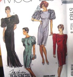 5183 FIT SS-LS SLIM DRESS KNEE-FLR FISHTAIL OR NOT PATTERN 8