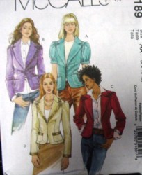 5189 LINED BUTTON SHOULDER PAD SS-LS JACKET PATTERN 6-20