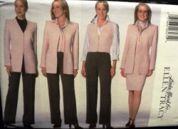 5201 Butterick LONG ZIP JACKET, VEST, CONTOUR SKIRT, PANTS PATTERN 6-22 3 SZS CHOICE uncut
