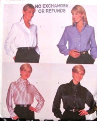 5208 EZ CLASSIC LONG SLEEVE SHIRT, ASCOT SCARF PATTERN 14-18