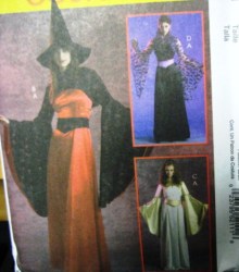 5211  FANTASY WITCH/ RENN/ GOTH FLR GOWN COSTUME PATTERN 6-20