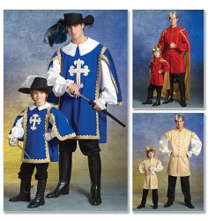 5214 MEN'S DASHING MUSKETEER, PRINCE COSTUME PATTERN SM-XL