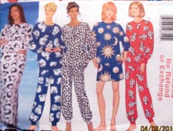 5214 SO EZ NIGHTSHIRT,PAJAMA TOP,SHORTS,PANTS PATTERN XS-M