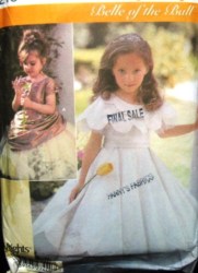 5216 GIRLS MEDIEVAL FORMAL SLVLESS DRESS,CAPELET PATTERN 5-8
