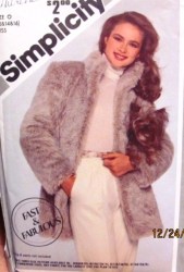 5225 FABULOUS  FURRY COLLAR LS JACKET PATTERN 12-16