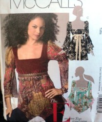 5235  MCCALLS FOLKSY EMPIRE OOH LA LA TOP,  OVERLAY PATTERN  4-10,12-20 UNCUT CHOICE
