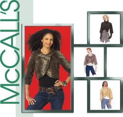 5244 MCCALLS LINED WAISTER CROPPED COLLAR RETRO JACKET PATTERN 4-20 2 SZ