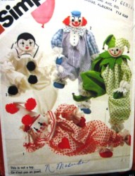 5259 8379 2954 SIMPLICITY 4 20'' STYROFOAM HEAD CLOWN DOLLS 81 PATTERN