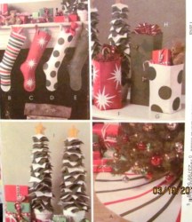 5260 XMAS TREE SKIRT, GIFT BAGS, STOCKING, TREES PATTERN