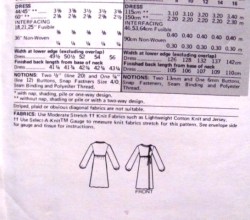 5262 ASYMMETRIC TIED STRETCH KNIT 70S LS CUFF DRESS PATTERN 12