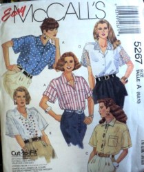 5267 OVERSIZED SS BUTTON CAMP SHIRT PATTERN 6-10, 16-20