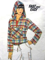 5267 70S SWEET & EZ HOODED TOP PATTERN 8-10,12-14