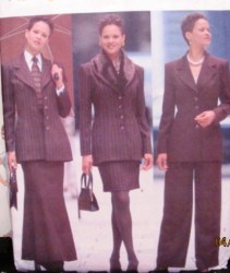 5270  BUTTERICK JACKET, DETACH COLLAR, SKIRT LENGTHS, CUFF PANT PATTERN 14- 18 OR 20- 24 OR 8-12 CHOICE 3 SIZES uncut