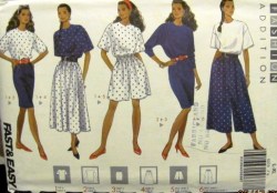 5273 EZ TOPS,SKIRT LENGTHS,CULOTTE SPLIT SKIRT PATTERN XS-XL