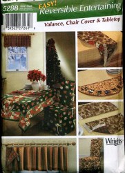 5288 SIMPLICITY TABLECLOTH, REVERSIBLE LINENS, CHAIR COVERS / VALANCE PATTERN