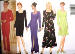 5304 EZ LINED EMPIRE LS DRESS 3 LENGTHS PATTERN 20-24