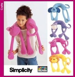 5310 CUTE CAT,  DOG, MONKEY, LION NECK PILLOWS PATTERN