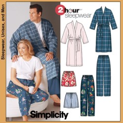 5314 2 HR UNISEX NIGHTWEAR PANTS,SHORTS,ROBE PATTERN S-L