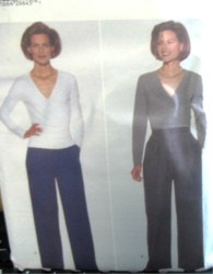 5315 STRETCH KNIT LS V TOP, PANTS CUFFS OR NOT PATTERN 18-22