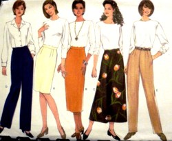 5316 BUTTERICK EZ TAPER-A-SKIRT 3 LENGTHS, PANTS PATTERN 8-12,14-18,20-24 CHOICE