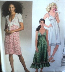 5318 STRAPPY SLIP DRESS LENGTHS, TIE SHRUG PATTERN 6-12,14-22