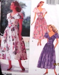 5322 DROP WAIST SLEEVELESS LONG DRESS,PETTICOAT PATTERN 6-12